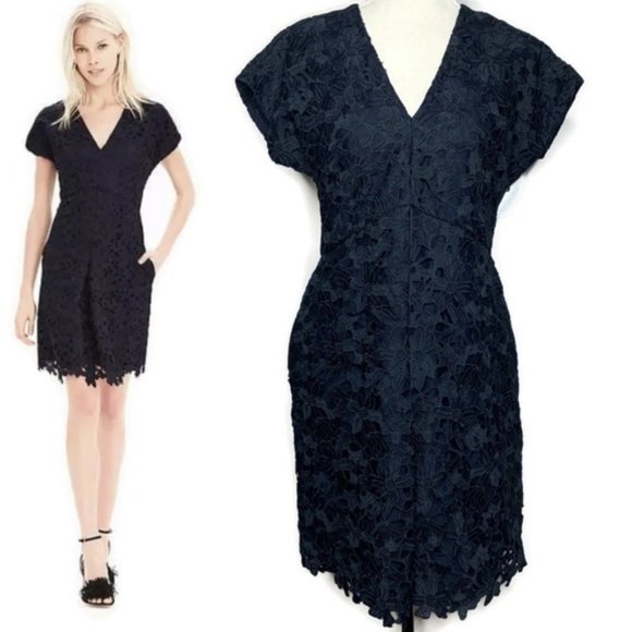 Banana Republic V-neck Crochet Dress - Picture 1 of 7